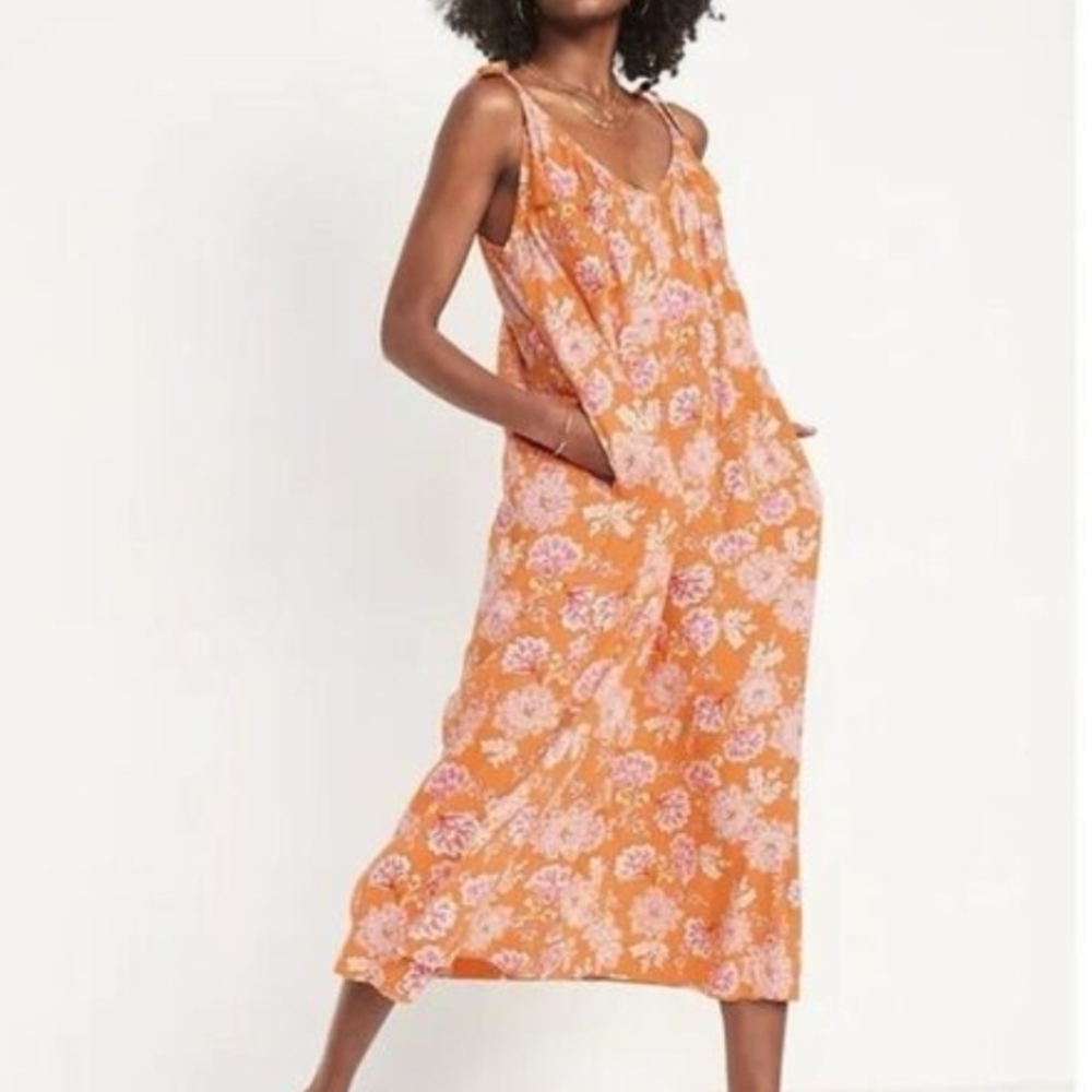 Old Navy Orange Floral Dress